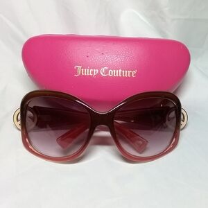 Limited Ed. BFF Strass Juicy Couture Brown/Pink Gradient Sunglasses,Y2K,Peace